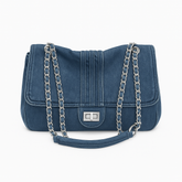 Denim Chain Shoulder Bag