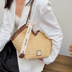 Woven Straw Tote Bag