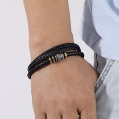 Classic Men's Leather Bracelet New Style Hand-woven Multi-layer Combination Accessory Fashion Man Jewelry 5