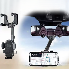 UNIVERSAL CAR REAR VIEW MIRROR-PHONE CAR HOLDER