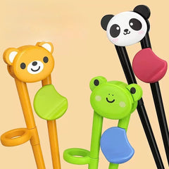 1 Pair Multi Color Cute Animal Learning Training Chopsticks For Kids Children Chinese Chopstick Learner Gifts