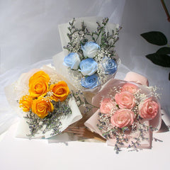 LED ENCHANTED ROSE FLOWER BIG GLASS DOME