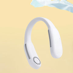 Mini Neck Fan Portable Bladeless Hanging Neck 1200mAh Rechargeable Air Cooler 3 Speed Mini Summer Sports Fans