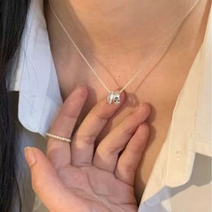 Ladies Necklace Twin Circle