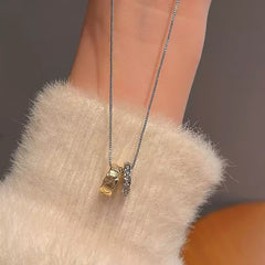 Ladies Necklace Twin Circle