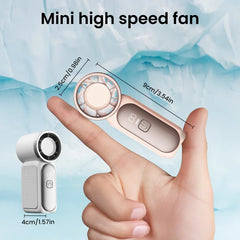 Mini Portable Handheld Fan Personal Pocket Fan 100 Speed Wind Digital Display Cooling Device