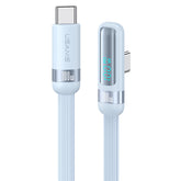 USAMS-SJ653 PD100W Type-C To Type-C Digital Display Fast Charging Elbow Data Cable 1.2m