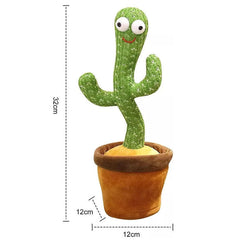 Singing Talking Music Dancing Cactus Stuffed Flowerpot Twisting Doll Plush Toy