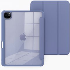 IPAD 10th/11th 10.9 inch CLEAR BACK FLIP CASE with pen holder