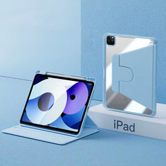 IPAD 10th/11th A16 10.9 inch CLEAR BACK ROATATING FLIP CASE with pen holder