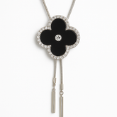 Mini Clover Long Lariat Sweater Necklace