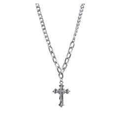 Cross Pendant Chunky Chain Necklace