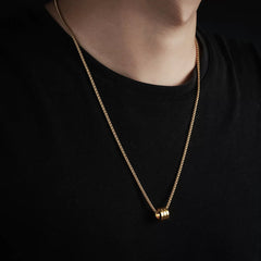 Minimalist Stainless Steel Ring Pendant Necklace