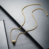 Minimalist Stainless Steel Ring Pendant Necklace