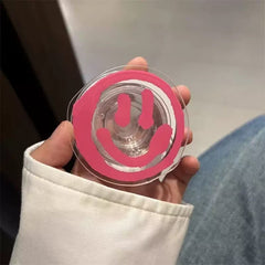 Cartoon Cute Smile Face Magnetic Holder for Mobile Phone Bracket Folding Portable Desktop Phone Holder-smile1