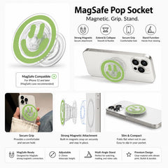 Cartoon Cute Smile Face Magnetic Holder for Mobile Phone Bracket Folding Portable Desktop Phone Holder-smile2