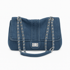 Denim Chain Shoulder Bag