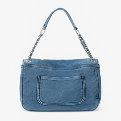 Denim Chain Shoulder Bag