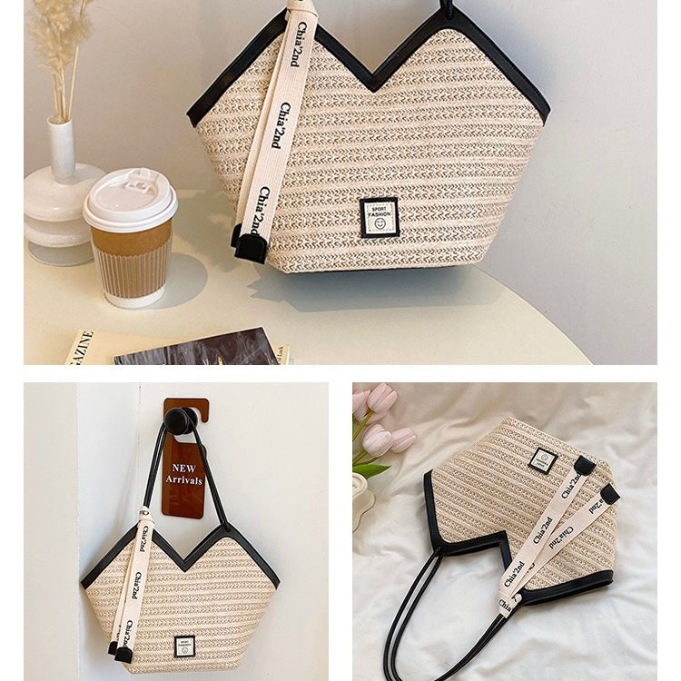 Woven Straw Tote Bag