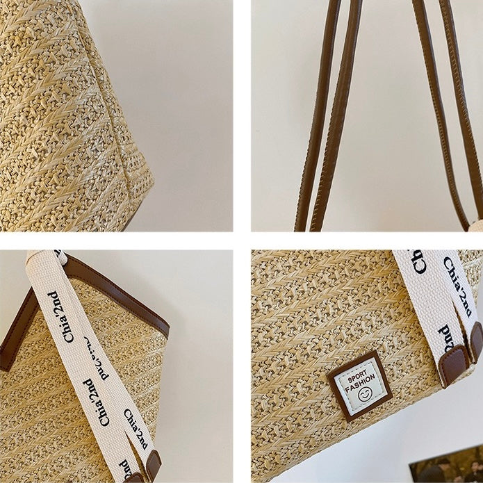 Woven Straw Tote Bag