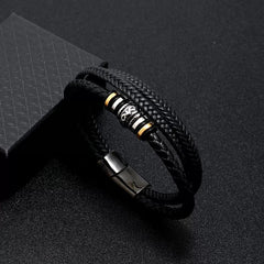 Classic Men's Leather Bracelet New Style Hand-woven Multi-layer Combination Accessory Fashion Man Jewelry 5