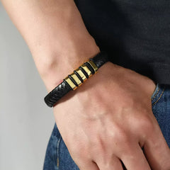 Classic Men's Leather Bracelet New Style Hand-woven Multi-layer Combination Accessory Fashion Man Jewelry 1