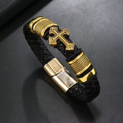 Classic Men's Leather Bracelet New Style Hand-woven Multi-layer Combination Accessory Fashion Man Jewelry 2