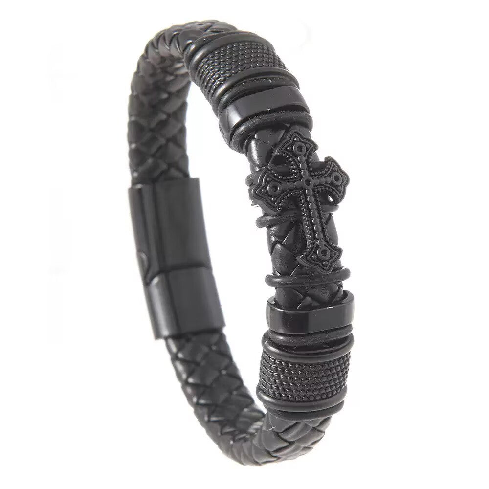Classic Men's Leather Bracelet New Style Hand-woven Multi-layer Combination Accessory Fashion Man Jewelry 3