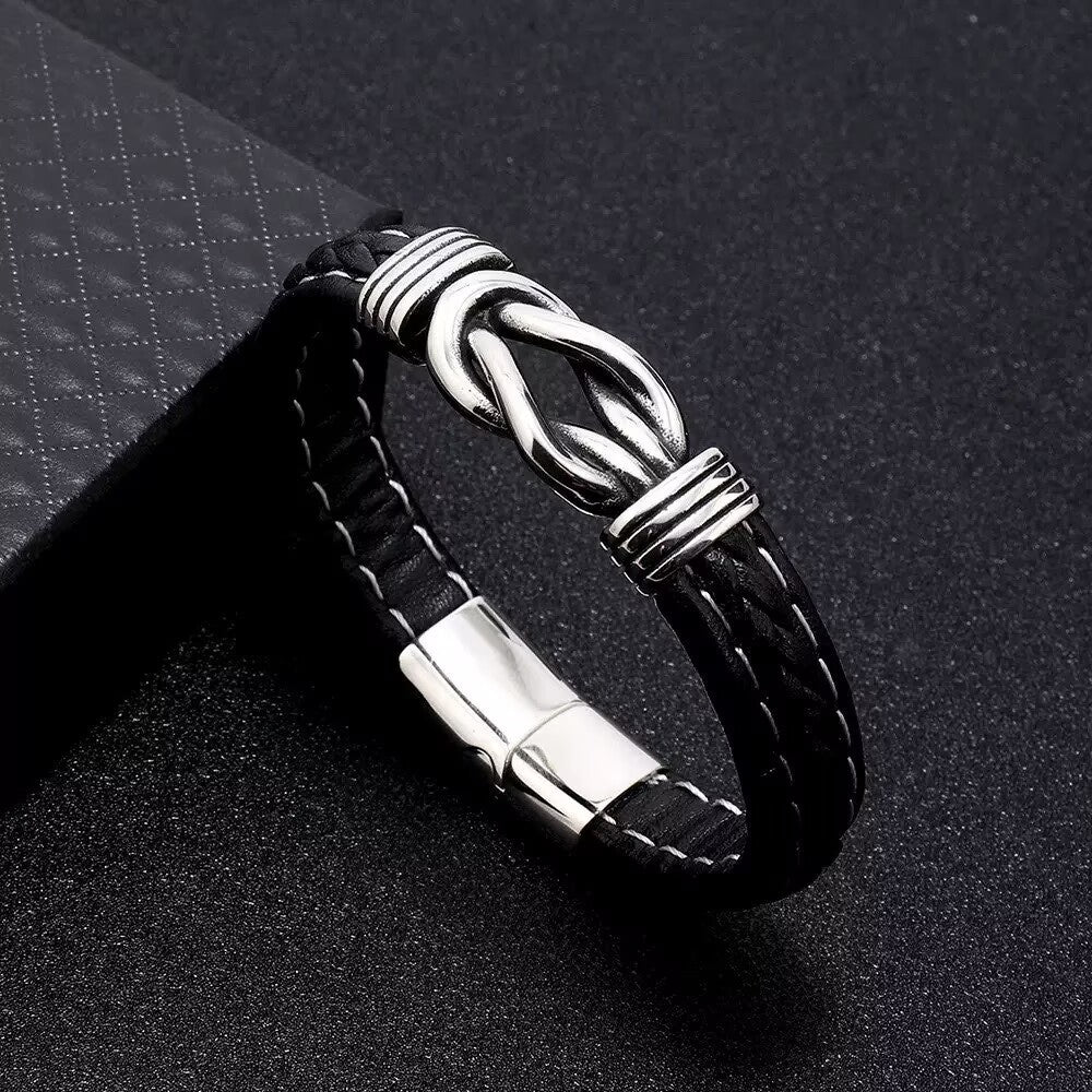 Classic Men's Leather Bracelet New Style Hand-woven Multi-layer Combination Accessory Fashion Man Jewelry 4