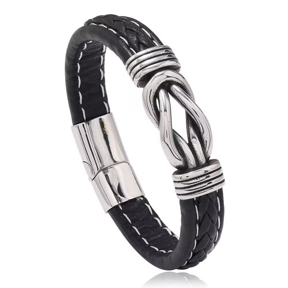 Classic Men's Leather Bracelet New Style Hand-woven Multi-layer Combination Accessory Fashion Man Jewelry 4