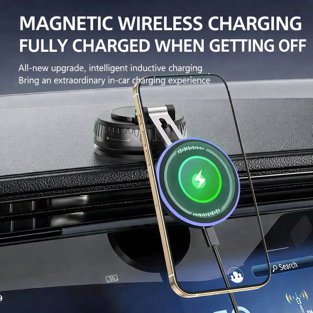 J37 VACUUM SUCTION WIRELESS CHARGING PHONE HOLDER