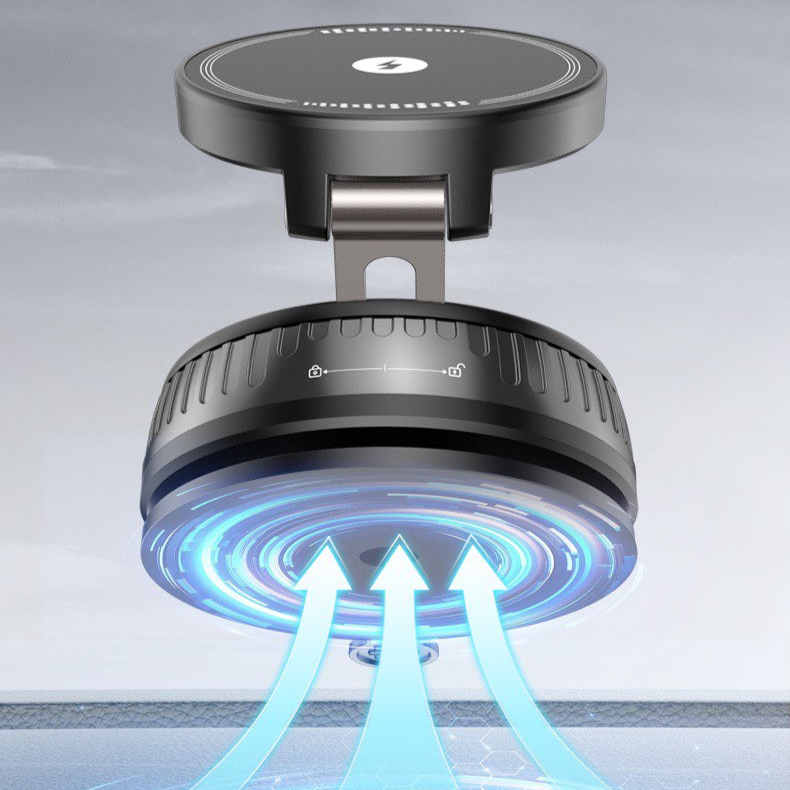 J37 VACUUM SUCTION WIRELESS CHARGING PHONE HOLDER