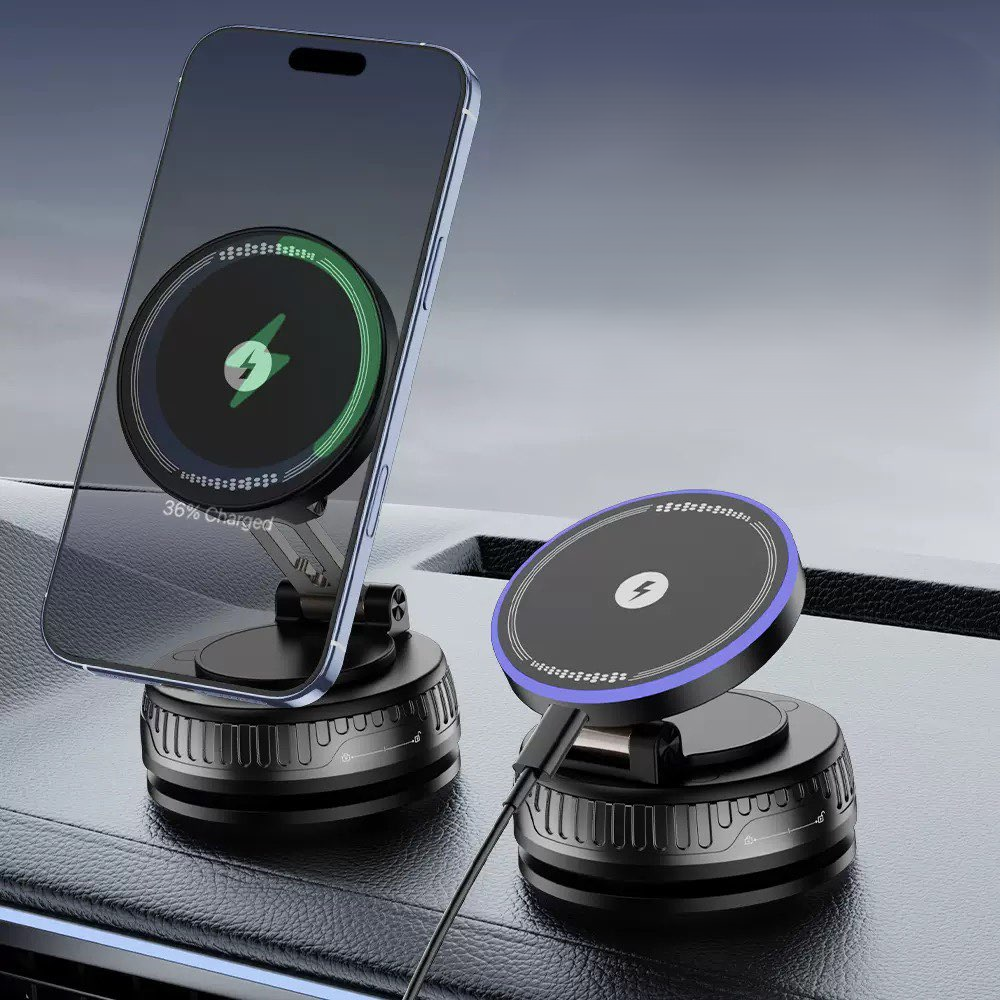 J37 VACUUM SUCTION WIRELESS CHARGING PHONE HOLDER