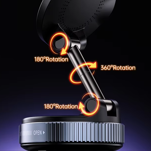 J37 VACUUM SUCTION WIRELESS CHARGING PHONE HOLDER