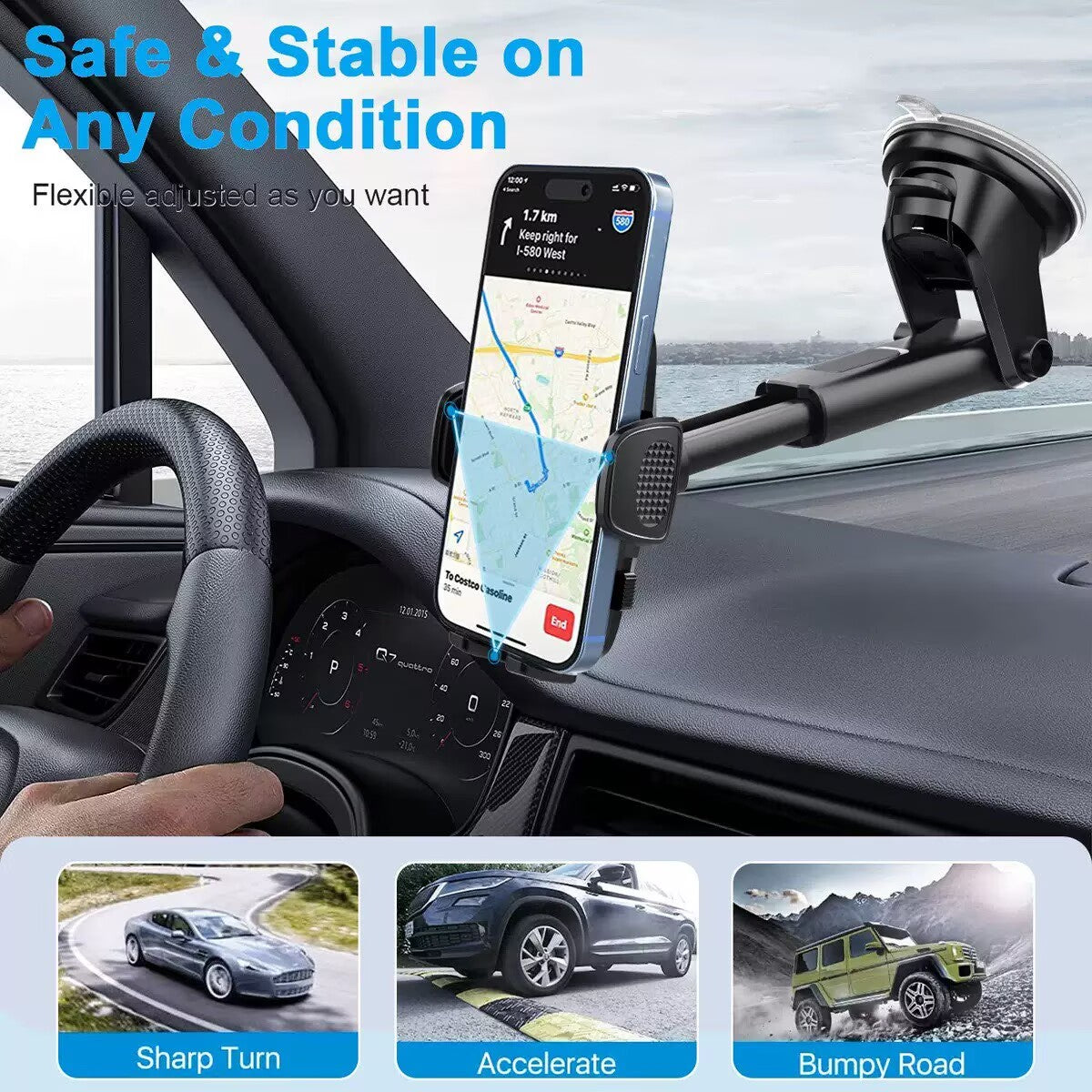 085X4 FOR DASHBOARD AND WINDSCREEN-PHONE CAR HOLDER