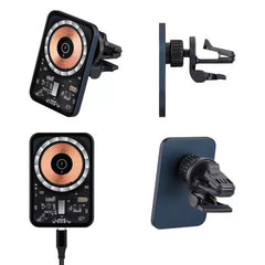 15W Magnetic Transparent Wireless Quick Charger-PHONE CAR HOLDER