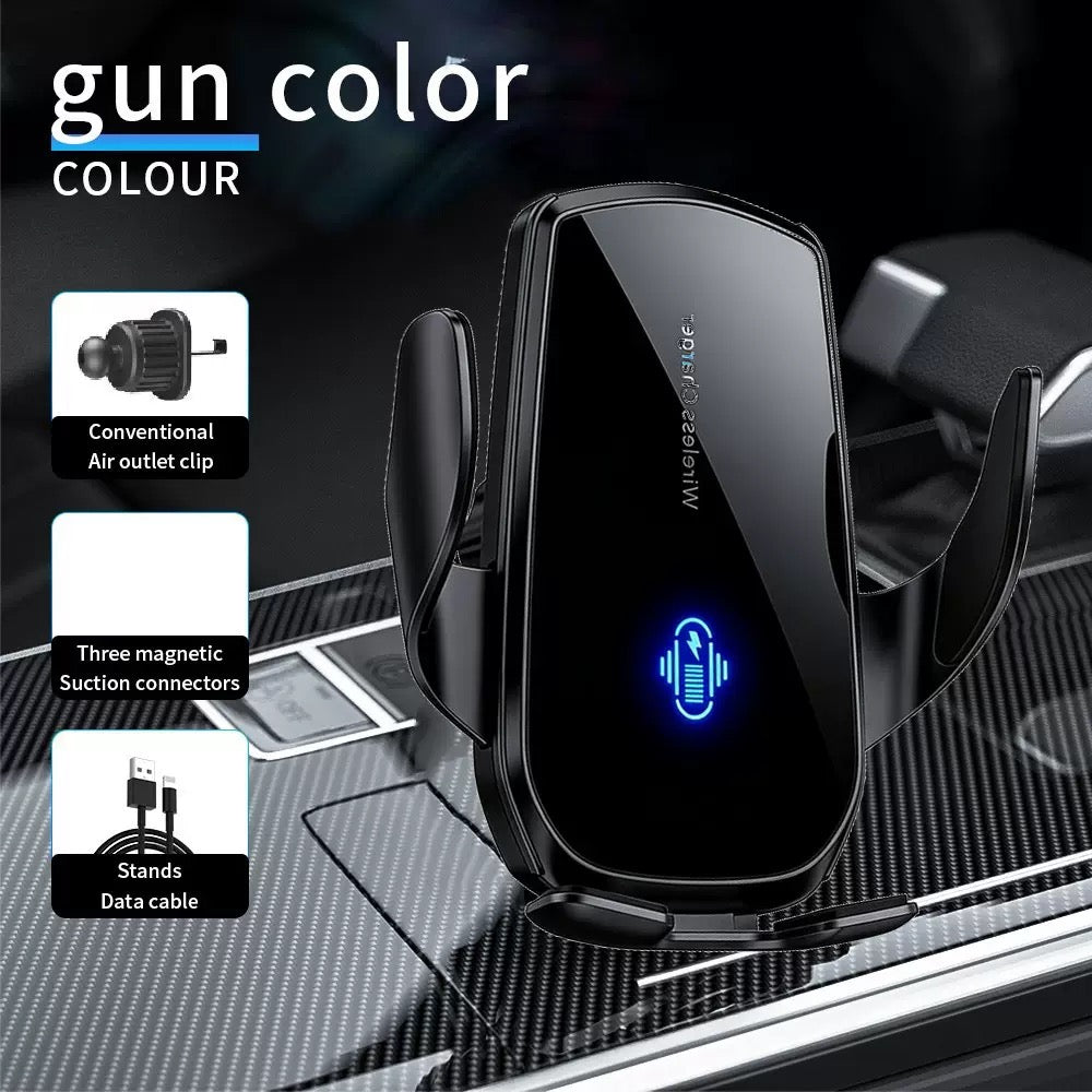 Car Mount Wireless Charging Phone Holder Automatic Sensing Magnetic Absorption Car Air Vent Mount Navigation Holder Universal