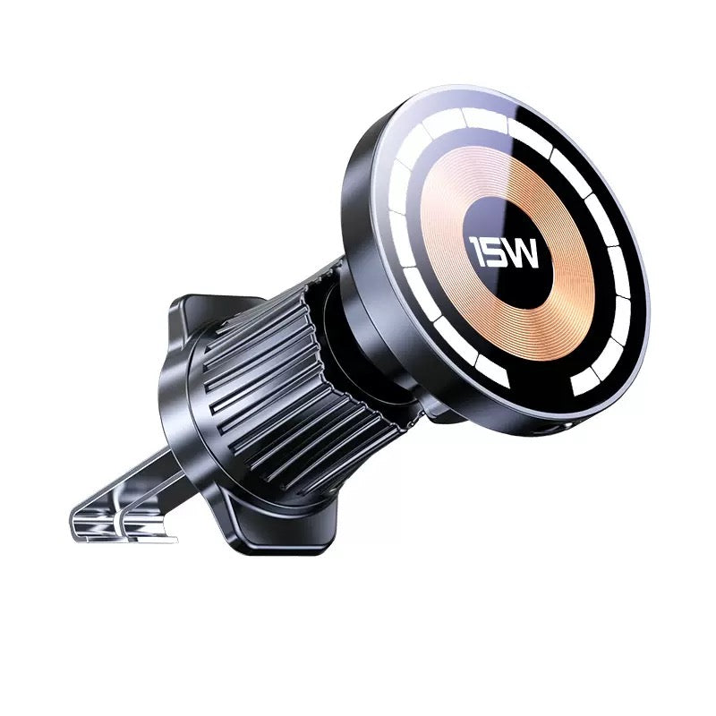 15W Magnetic Wireless Car Charger, Air Vent Mount for iPhone Samsung, Fast Charging Phone Holder