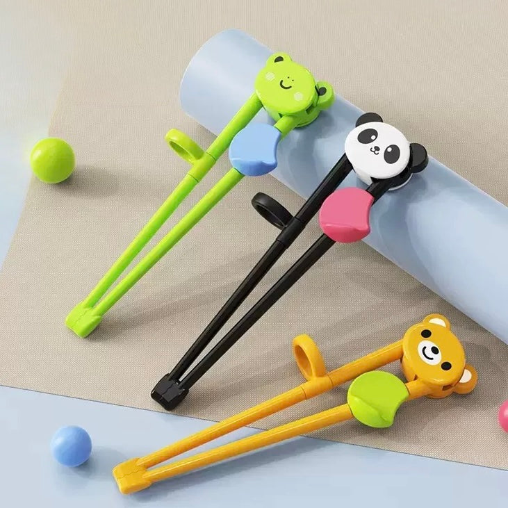 1 Pair Multi Color Cute Animal Learning Training Chopsticks For Kids Children Chinese Chopstick Learner Gifts