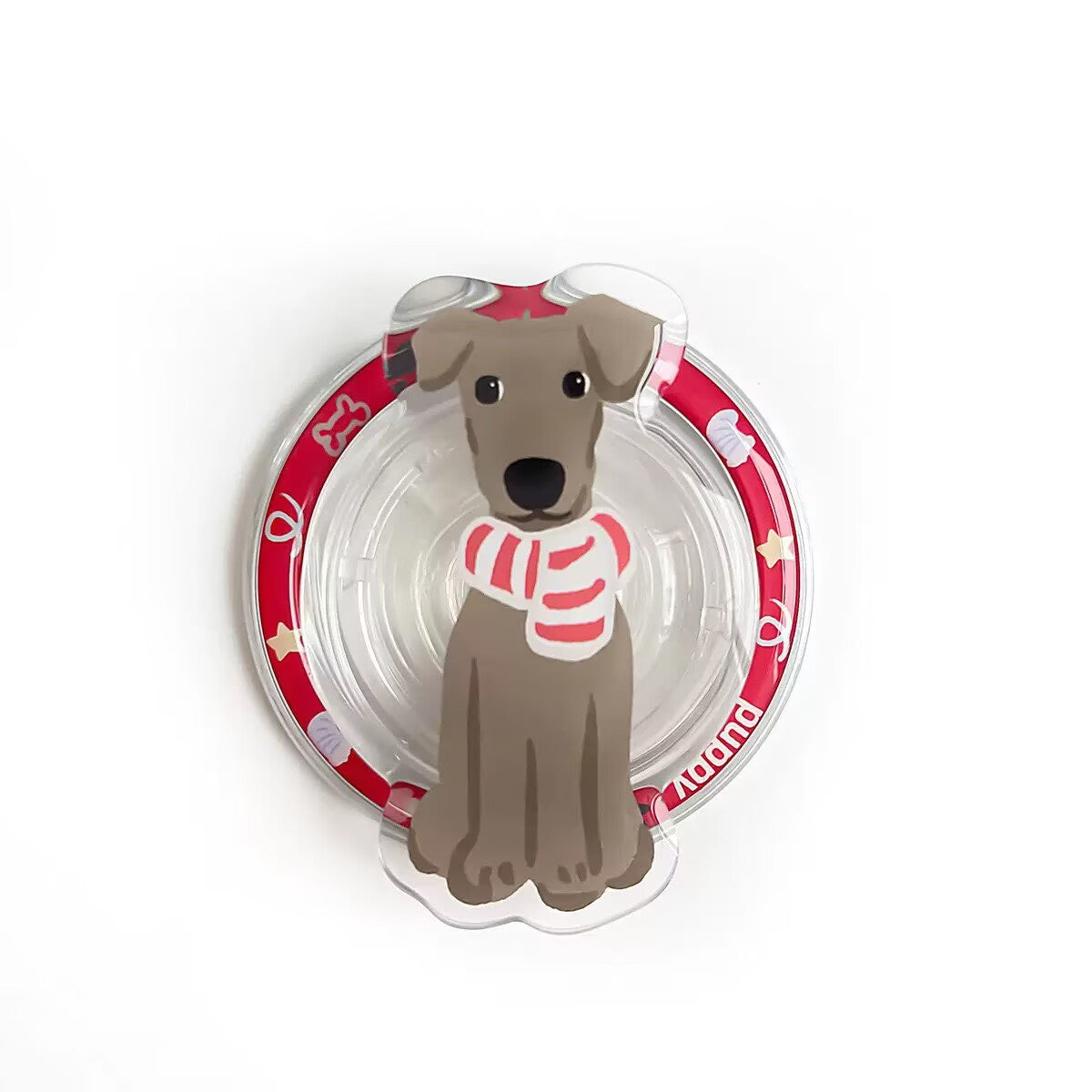 Cartoon Animal Printing Acrylic Magnetic Holder for Mobile Phone Bracket Folding Portable Desktop Phone Holder-Dog5