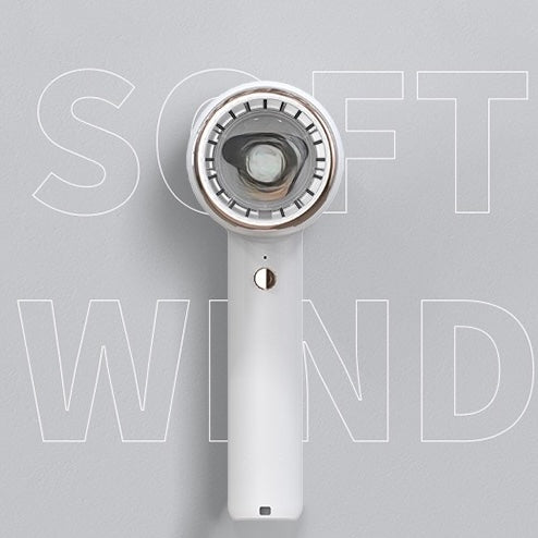 Portable Mini Handheld Turbo Fan – Long Battery Life, USB Rechargeable, 3-in-1 Desk Fan & Phone Stand