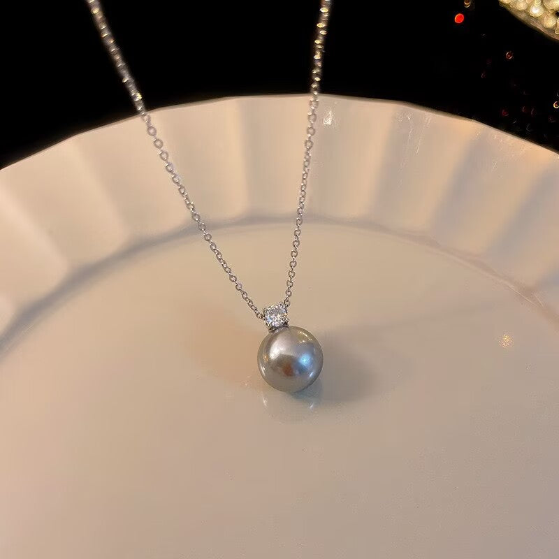 Ladies Necklace Pearl Diamond