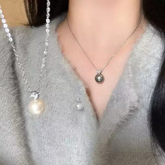 Ladies Necklace Pearl Diamond