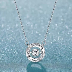 Ladies Necklace Crystal Circle