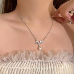 Ladies Necklace Crystal Butterfly