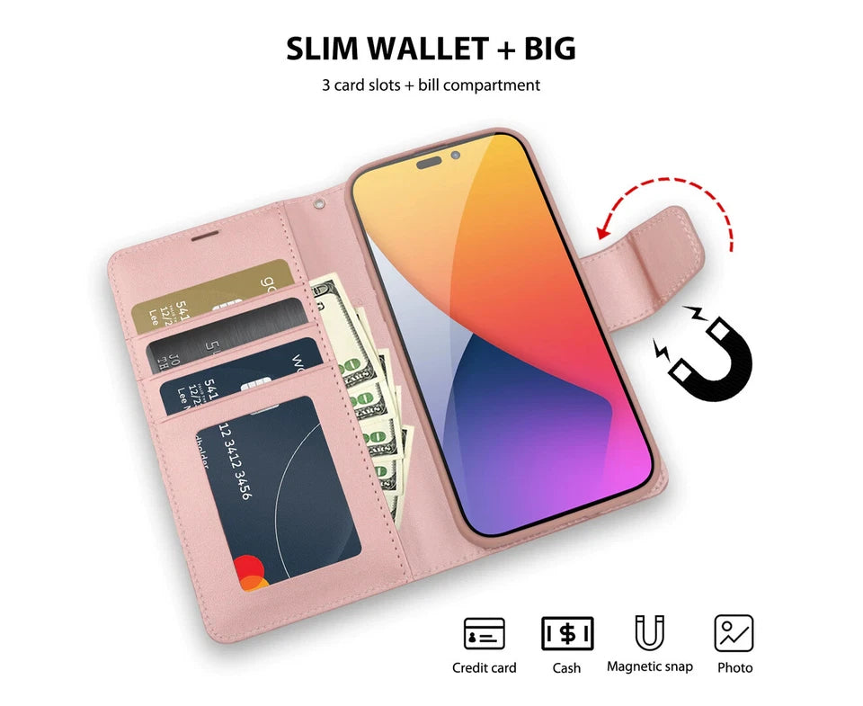 Hanman Mill Series Leather Wallet Flip Case-Samsung A05s