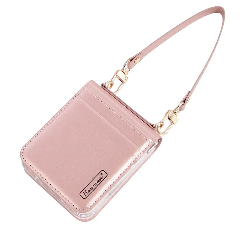 Hanman Mill Series Leather Wallet Flip Case-SAMSUNG Z FLIP6