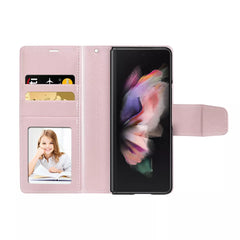 Hanman Mill Series Leather Wallet Flip Case-SAMSUNG Z FOLD3