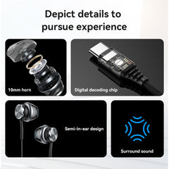 YESIDO YH41 Type-C Aluminum Alloy In-ear Wired Earphone