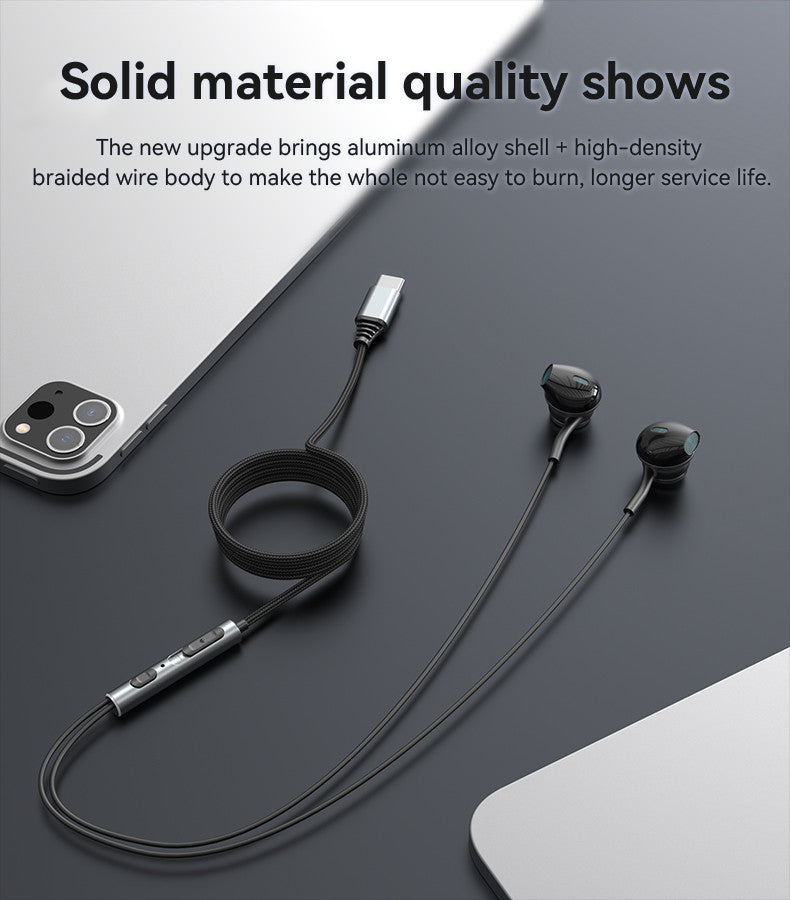 YESIDO YH41 Type-C Aluminum Alloy In-ear Wired Earphone